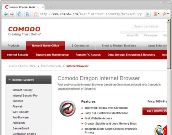 科摩多龙浏览器(Comodo Dragon)