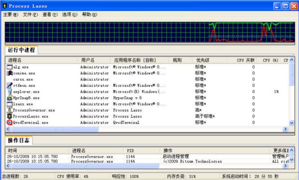 CPU进程调整工具(Process Lasso Pro 64位)