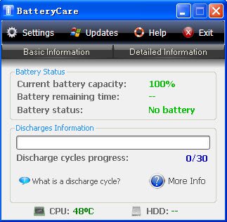 笔记本电脑电池监控(BatteryCare)