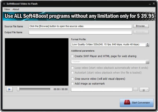 视频转Flash动画Soft4Boost Video to Flash