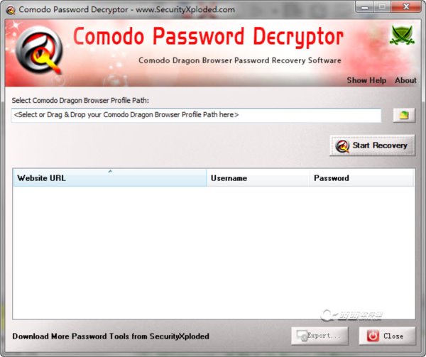 科摩多浏览器密码查看(Comodo Password Decryptor)