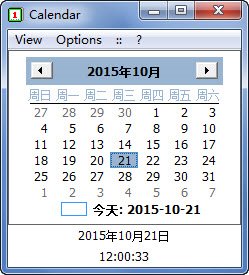 Calendar日历窗口提醒工具