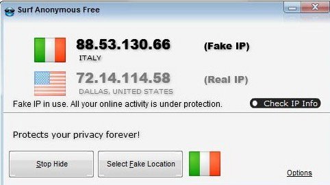Surf Anonymous Free上网IP隐藏保护工具