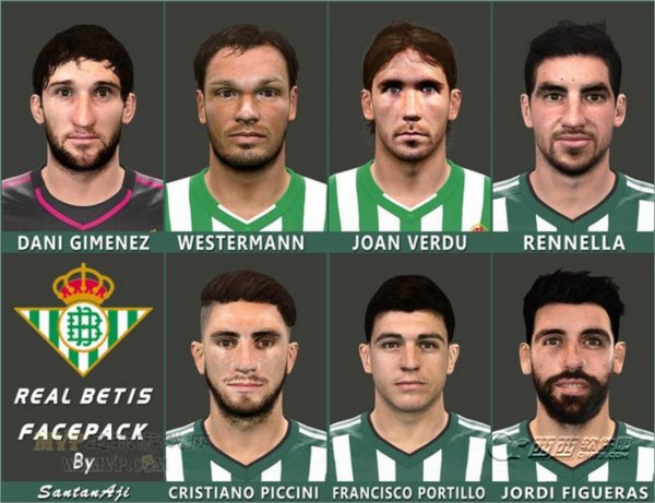 实况足球2016贝蒂斯7名球员脸型包