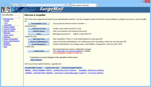 SurgeMail Mail Server For FreeBSD