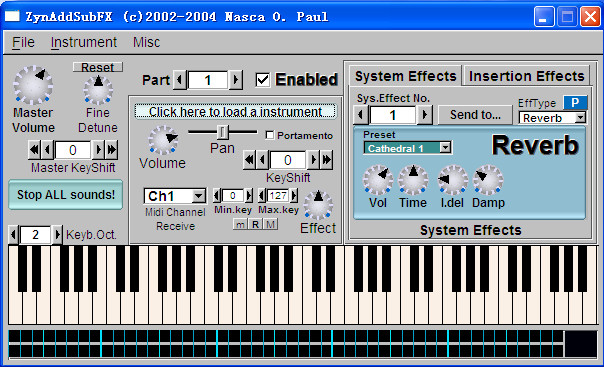 音乐合成器软件(ZynAddSubFX)
