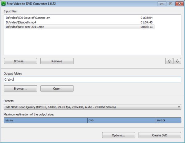 DVD视频转换器Free Video to DVD Converter