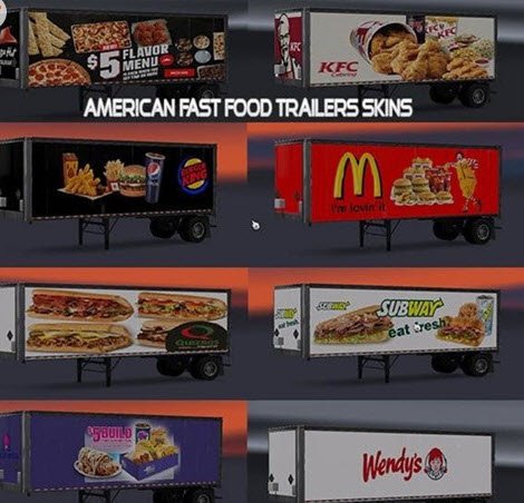 美国卡车模拟多种快餐车皮肤MOD