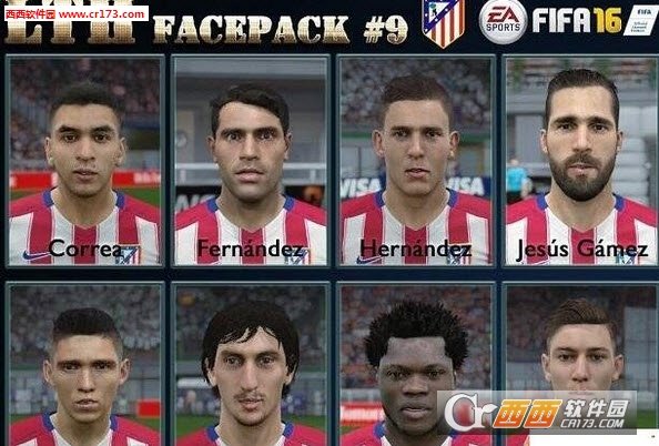 FIFA 16马竞8名球员脸型补丁