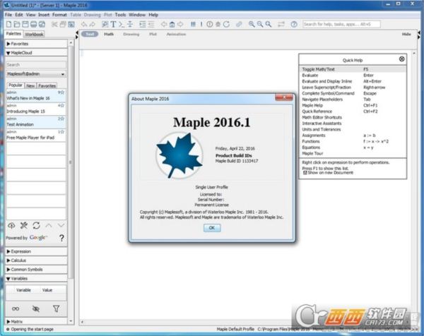 Maplesoft Maple2016 32位版