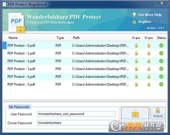 PDF加密解密工具Wonderfulshare PDF Protect