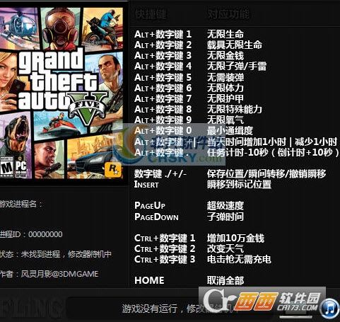 Grand Theft Auto5-19项修改器