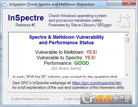 cpu漏洞检测工具InSpectre