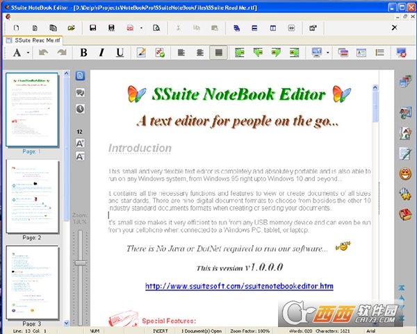 多功能文本编辑器(SSuite NoteBook Editor)