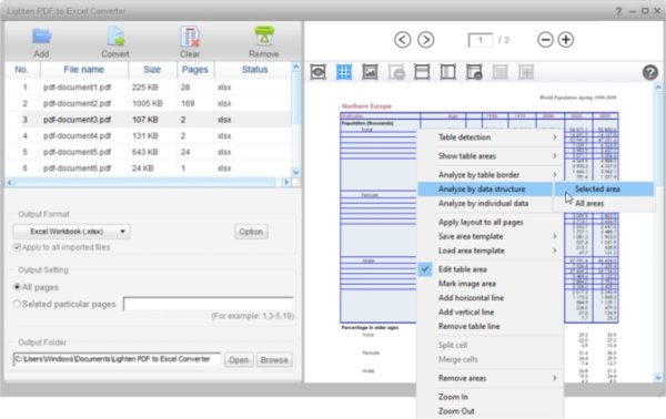 PDF转换软件(Lighten PDF to Excel Converter)