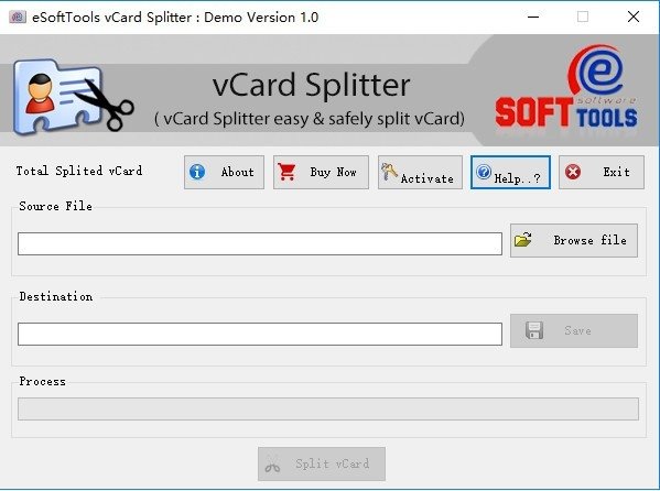 vCard分割器(eSoftTools vCard Splitter)