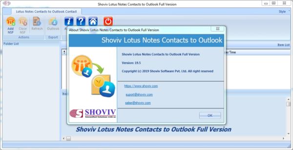 Lotus Notes转ost工具Shoviv Lotus Notes Contacts to Outlook