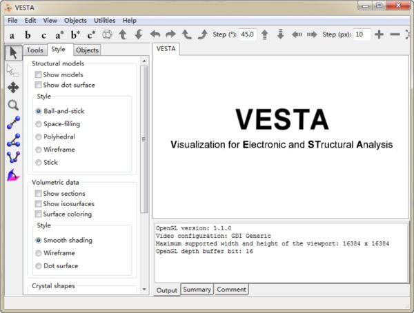晶体结构模型可视化软件VESTA