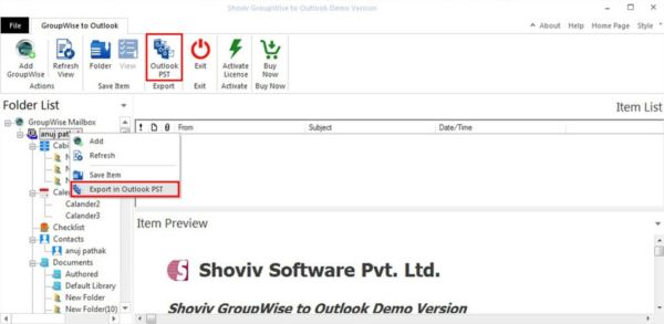 Groupwise转outlook工具(Shoviv Groupwise to Outlook Converter)