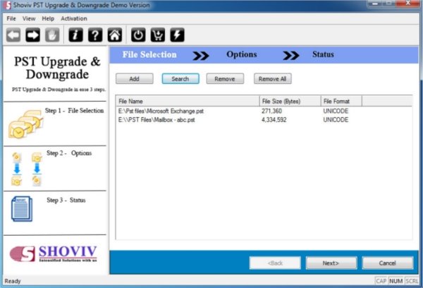 PST文件升级和降级(Shoviv PST Upgrade and Downgrade)