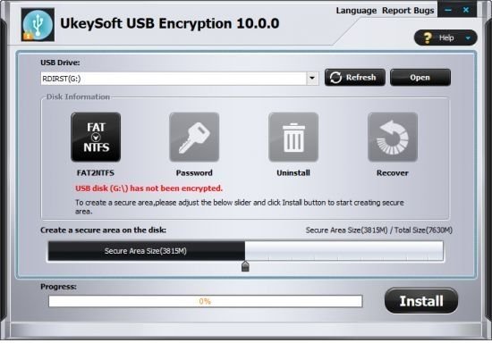 USB加密工具UkeySoft USB Encryption