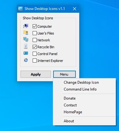 显示桌面图标软件(Show Desktop Icon)