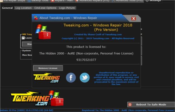 Tweaking.com-Windows Repair 2018 Pro