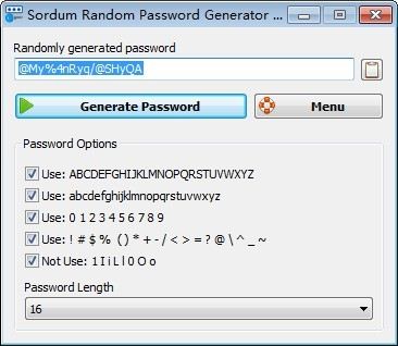 强密码随机生成器(Sordum Random Password Generator)