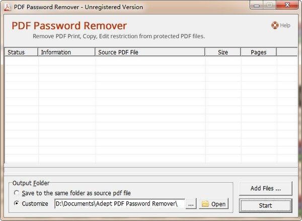 PDF解密软件(Adept PDF Password Remover)