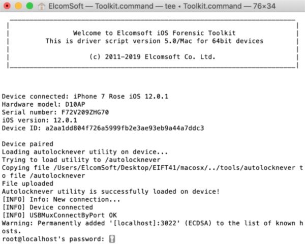 ios系统云取证(ElcomSoft iOS Forensic Toolkit)