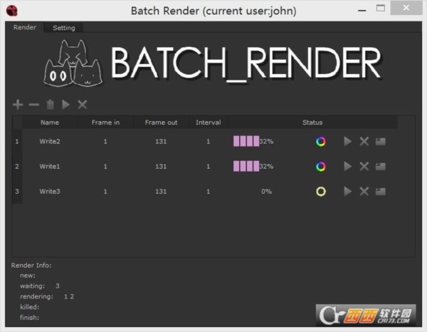 NUKE批量渲染插件BatchRender