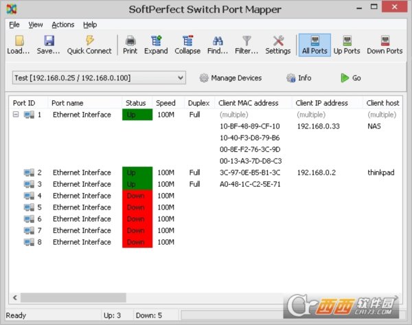 交换机端口映射工具SoftPerfect Switch Port Mapper