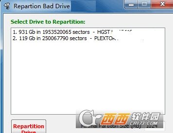 Repartion Bad Drive硬盘坏道隔离工具