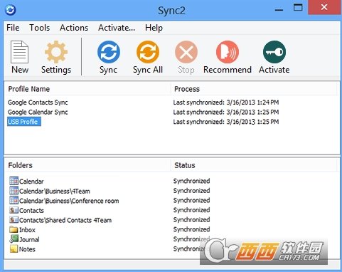 Microsoft数据同步备份(Sync2 for Microsoft Outlook)