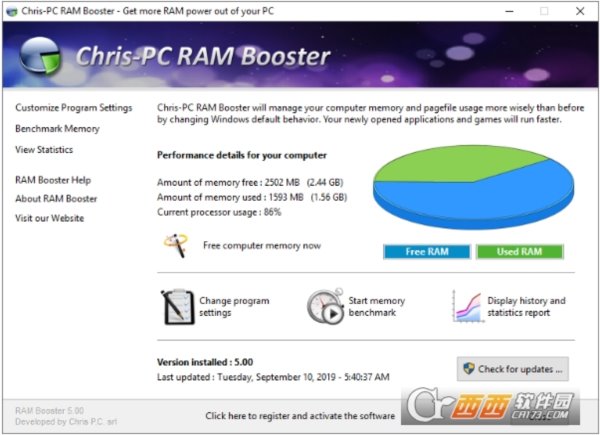 系统内存RAM管理(Chris-PC RAM Booster)