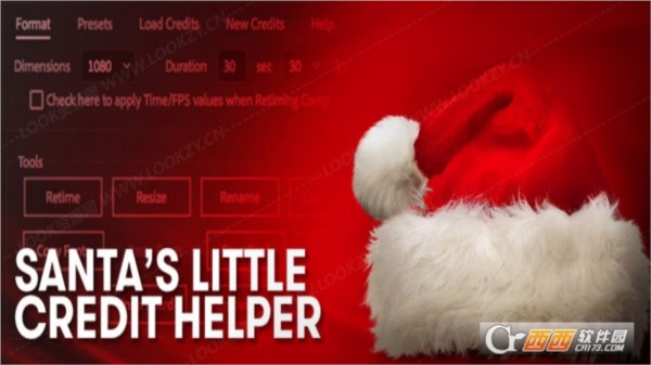 AE人员信息字幕介绍脚本Santa’s Little Credit Helper