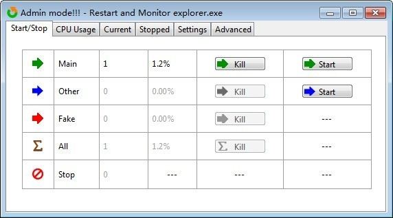 资源管理器重启工具(Restart and Monitor Explorer)