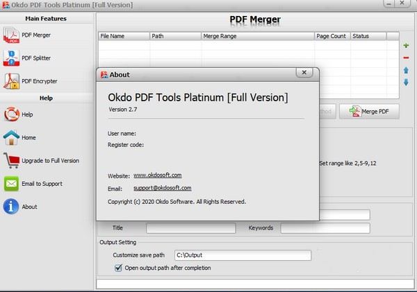 PDF辅助工具(Okdo PDF Tools Platinum)