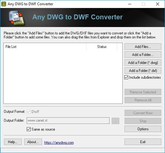 DWG转DWF工具Any DWG to DWF Converter