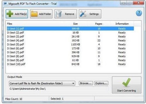 PDF转Flash工具(Mgosoft PDF To Flash Converter)