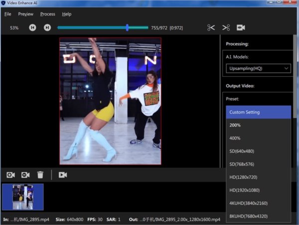 Video Enhance AI抖音60帧高清视频制作软件