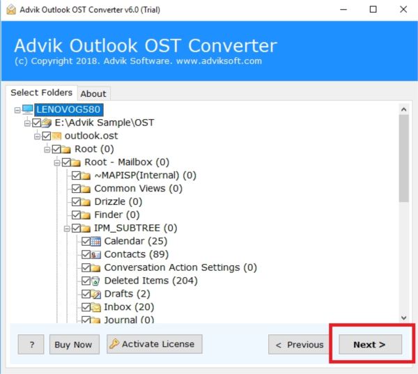 OST文件转换器Advik Outlook OST Converter