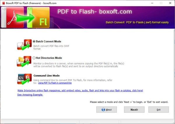 PDF转FLASH工具(Boxoft PDF to Flash)