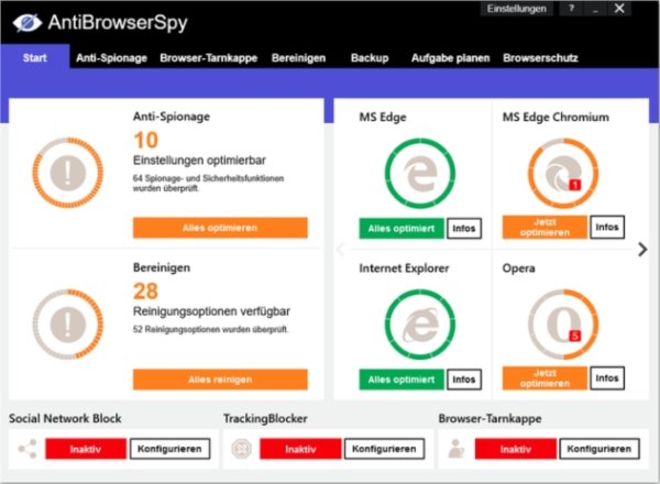 反间谍系统软件(Abelssoft AntiBrowserSpy 2020)