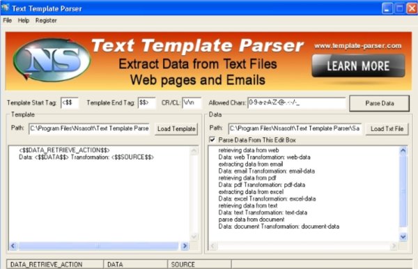 文本模板解析软件(Text Template Parser)