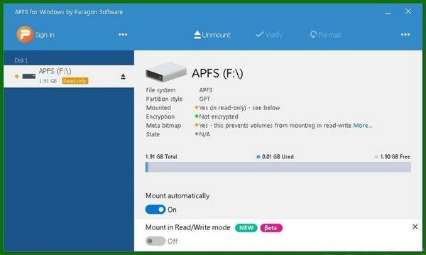 APFS格式转换工具(APFS for Windows)