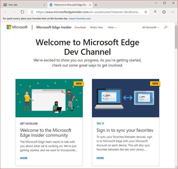 Microsoft Edge开发版