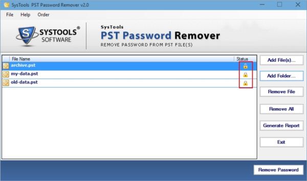 PST文件密码移除SysTools PST Password Remover