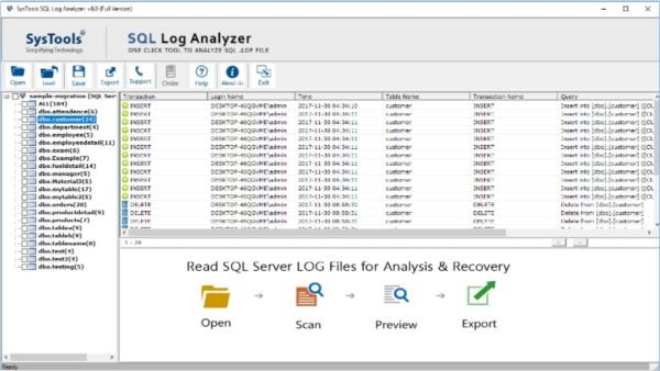 数据库日志分析器(SysTools SQL Log Analyzer)