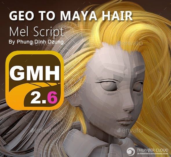 Maya多边形头发插件GMH2 Hair Script